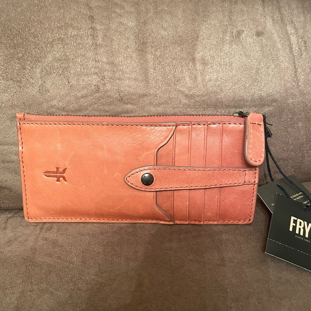 Frye Leather Melissa Snap Card Wallet
